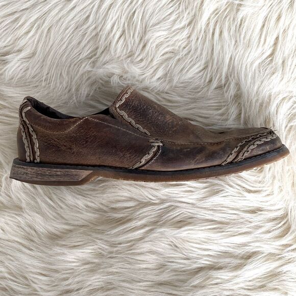 Bed Stu Men\'s Brown Leather Slip-On Loafers Distressed Rugged Look sz 12.5 main image 10
